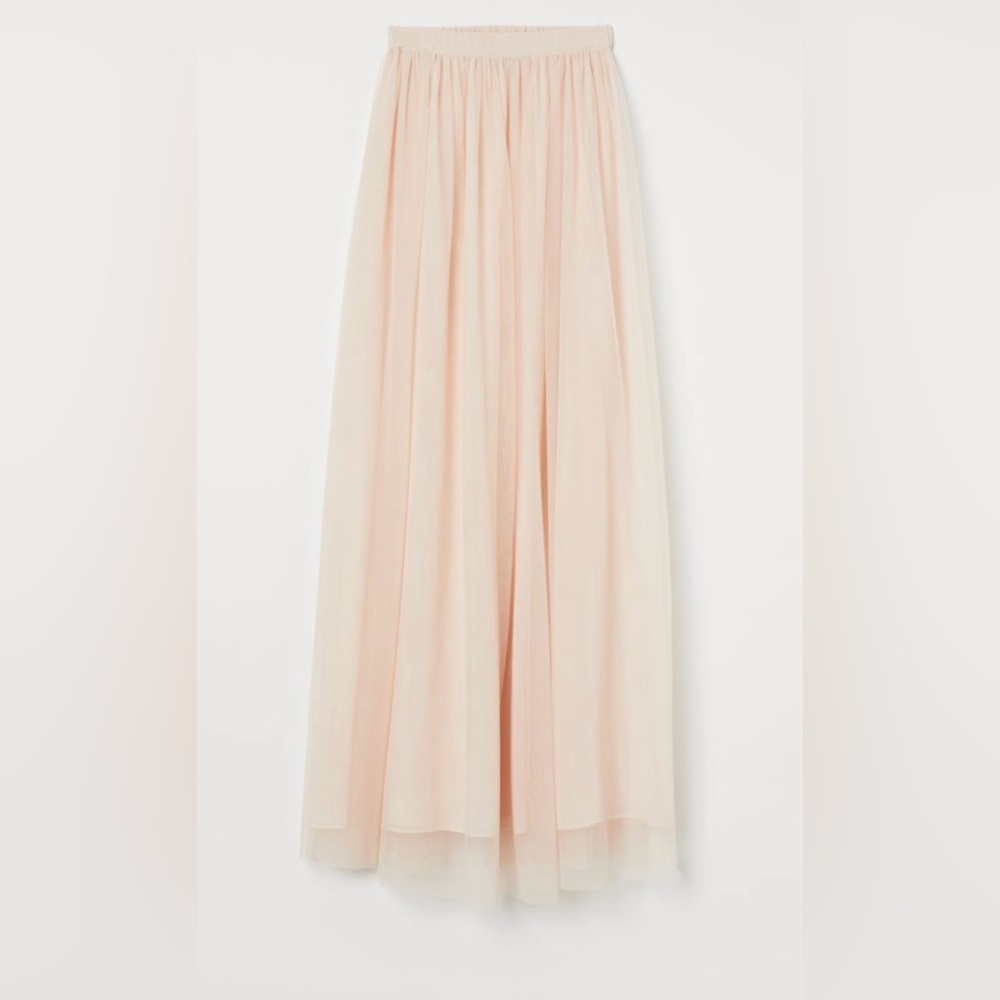 BNWT H&M Tulle Maxi Skirt size 2 powder pink